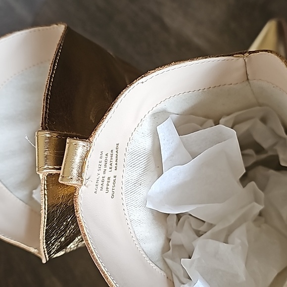 Leather Gold Cowgirl Boots size 8 - Picture 7 of 8